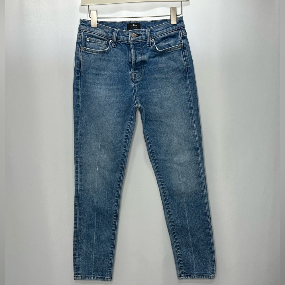 7 For All Mankind Josefina Cropped High Rise Skinny Jeans